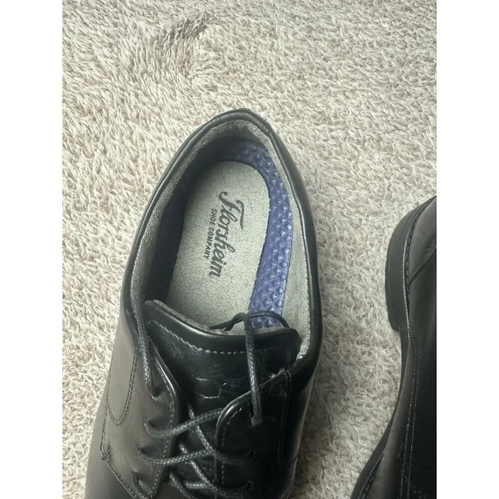 Florsheim Men's Black Leather Oxford Dress Shoes Round Toe Flexsole 9 NWOB